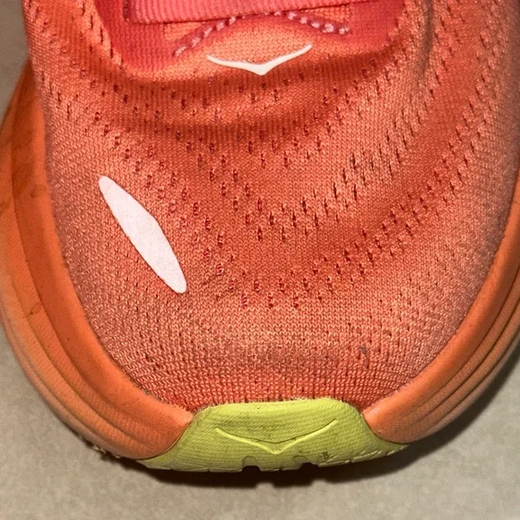 Hoka - Coral and Lime Athletic Shoes - Picture 4 of 7